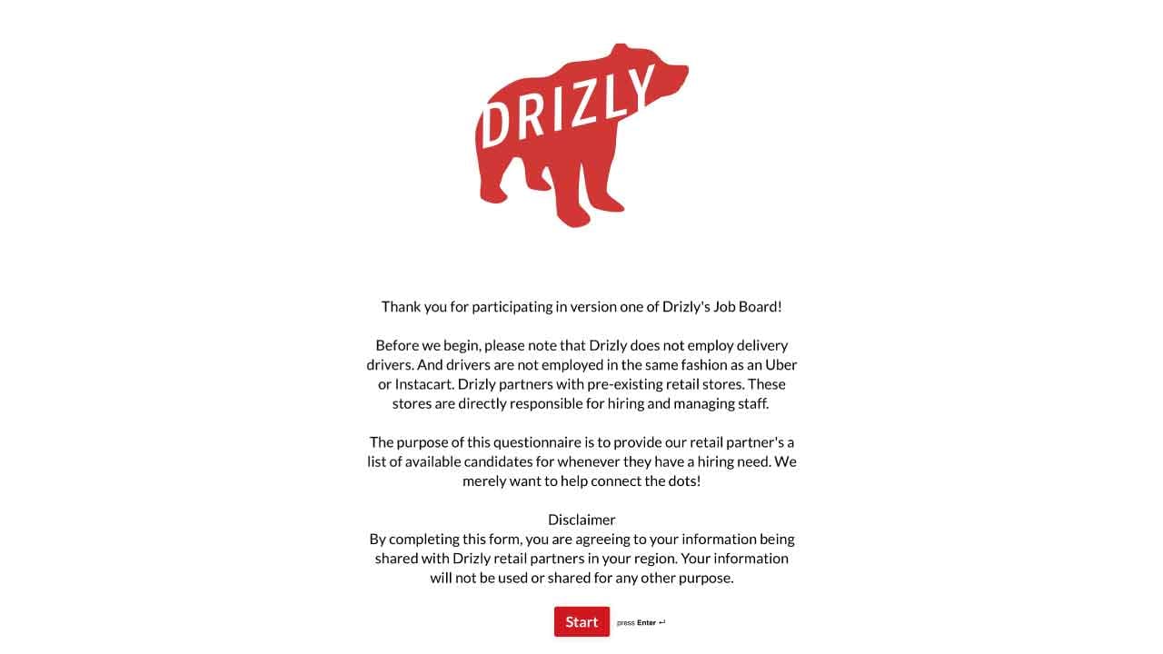 become a drizly driver