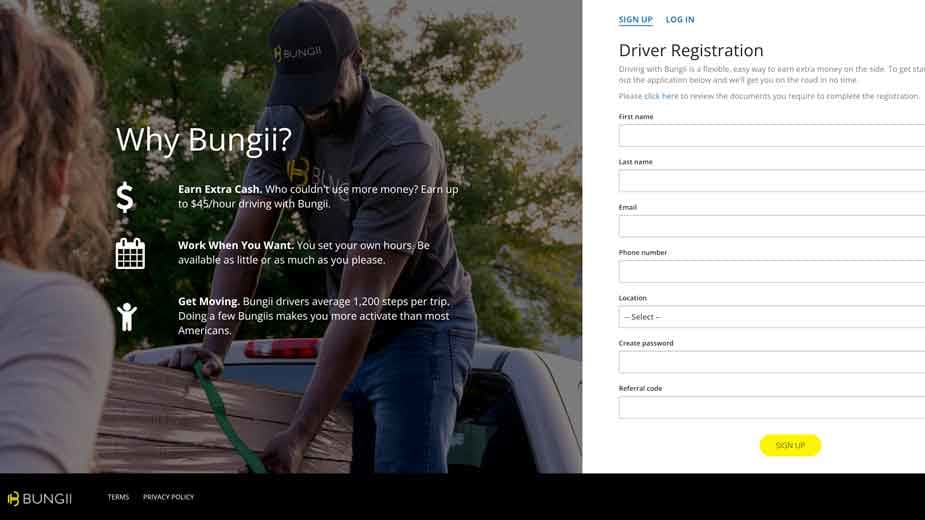 bungii driver application