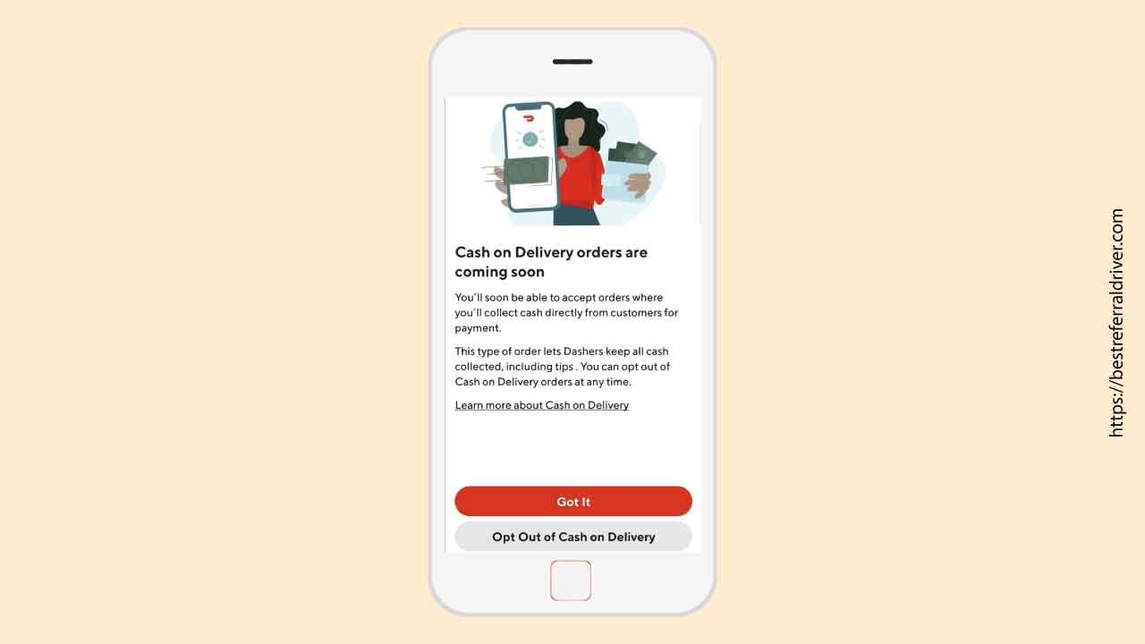 can you pay cash with doordash