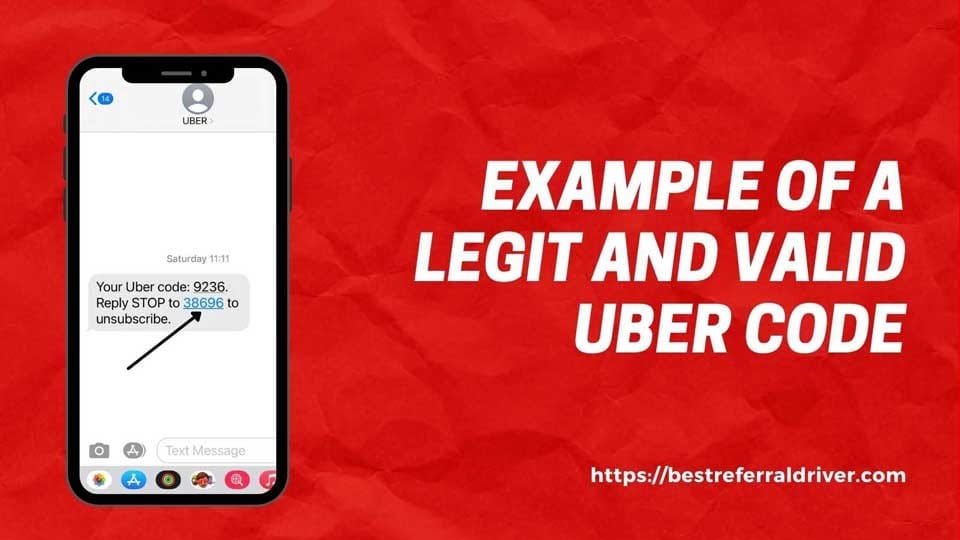 example f a legit Uber code