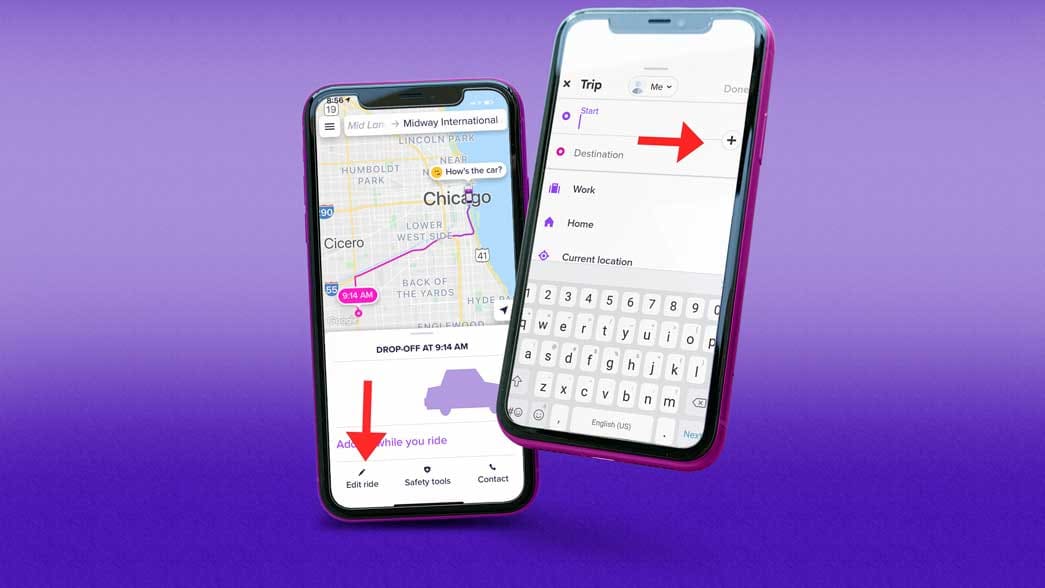 how to add a stop on Lyft