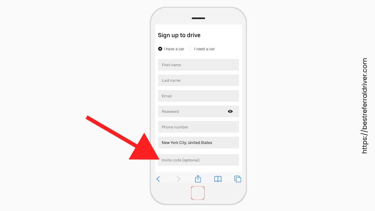 how to add invite code in uber