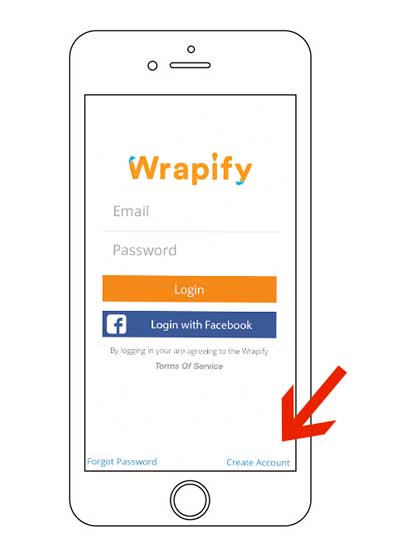 how to sign up for wrapify step 1