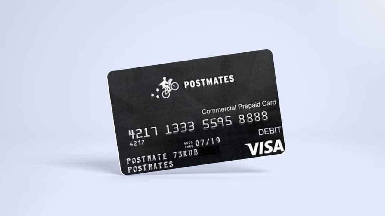 postmates prepaid card