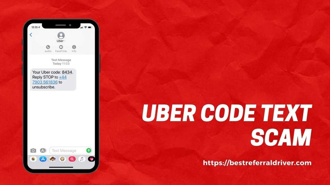 uber code text scam example